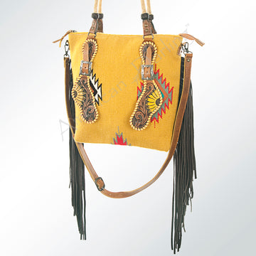 American Darling Tote Saddle Blanket Genuine Leather Western Women Bag Handbag Purse | Travel Bags College Casual